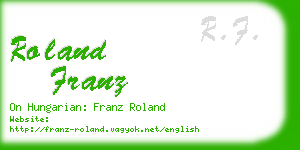 roland franz business card